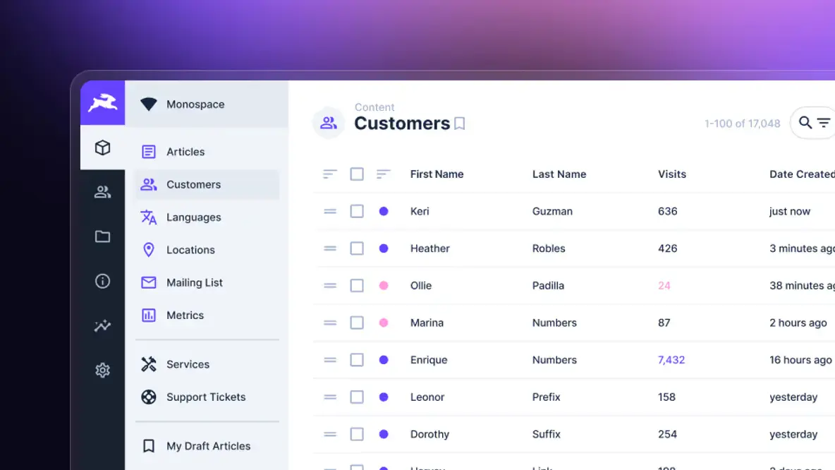 Admin panel directus